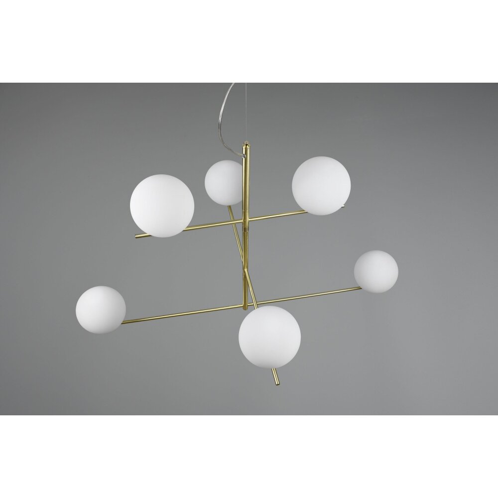 Trio Pure Pendant Light brass, 6-light sources
