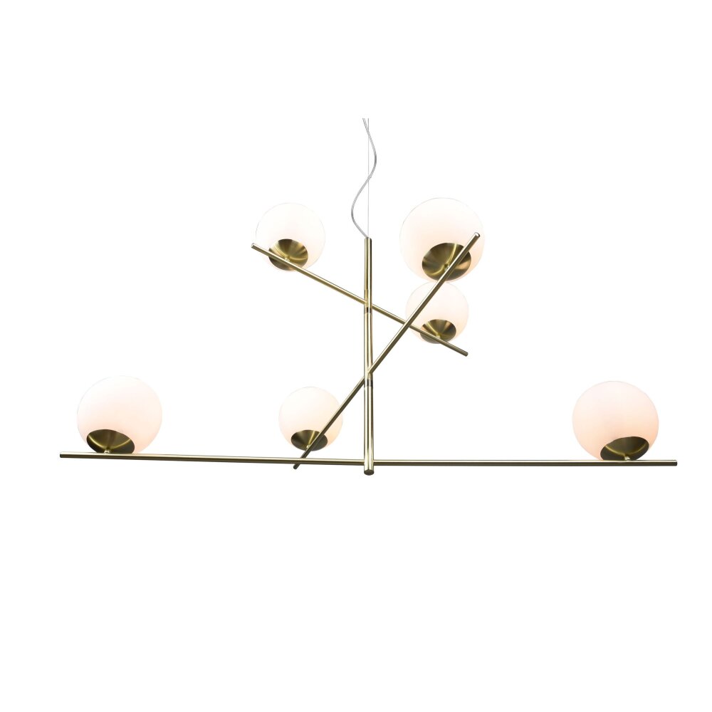 Trio Pure Pendant Light brass, 6-light sources
