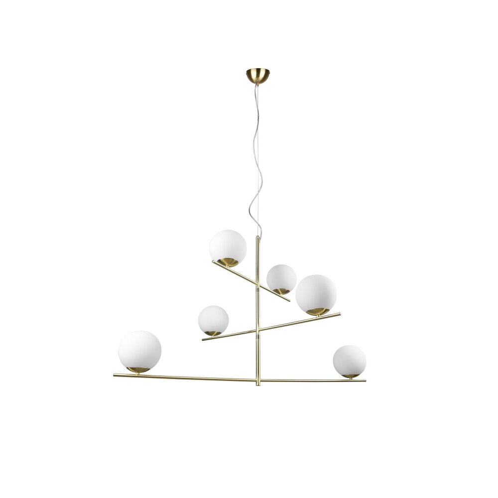Trio Pure Pendant Light brass, 6-light sources