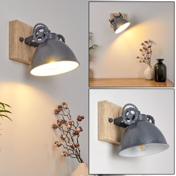 SVANFOLK Wall Light blue, brown, grey, white, 1-light source