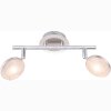 Globo Tina Spotlight LED chrome, matt nickel, 2-light sources