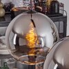 Koyoto  Pendant Light glass 30 cm chrome, clear, Smoke-coloured, 2-light sources