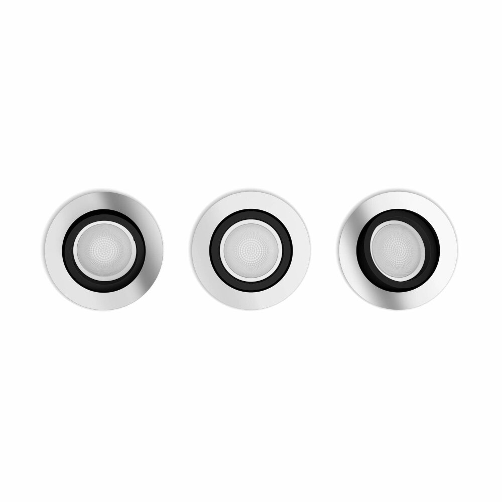 Philips Hue Milliskin recessed light LED silver, 3-light sources