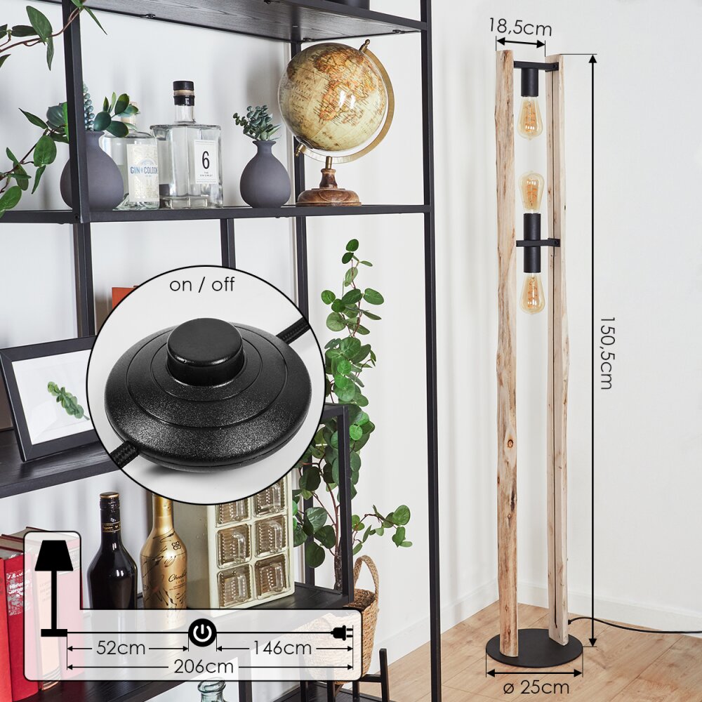 Sande Floor Lamp Ecru, black, 3-light sources
