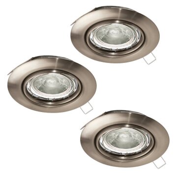 Eglo MAZUBY recessed light LED matt nickel, 3-light sources