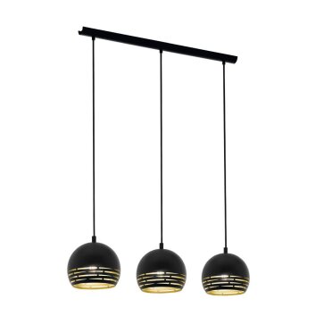 Eglo CAMASTRA Pendant Light gold, black, 3-light sources