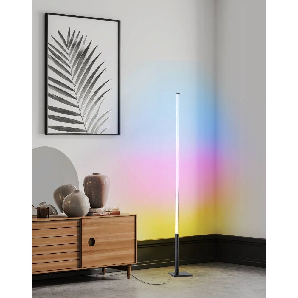 Eglo PICACHA Floor Lamp LED black, 1-light source, Remote control, Colour changer