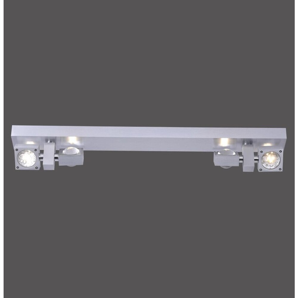 Paul Neuhaus Q-NEMO Ceiling Light LED aluminium, 8-light sources, Remote control, Colour changer