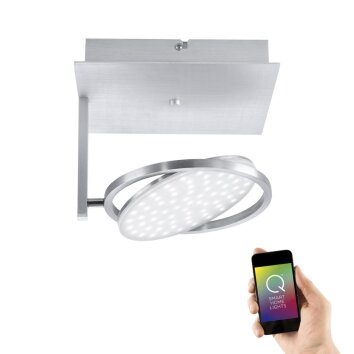 Paul Neuhaus Q-Orbit Ceiling Light LED aluminium, 1-light source, Remote control