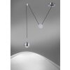 Paul Neuhaus Q-ADAM Pendant Light LED stainless steel, 1-light source, Remote control, Colour changer