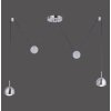 Paul Neuhaus Q-ADAM Pendant Light LED stainless steel, 2-light sources, Remote control, Colour changer