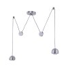 Paul Neuhaus Q-ADAM Pendant Light LED stainless steel, 2-light sources, Remote control, Colour changer