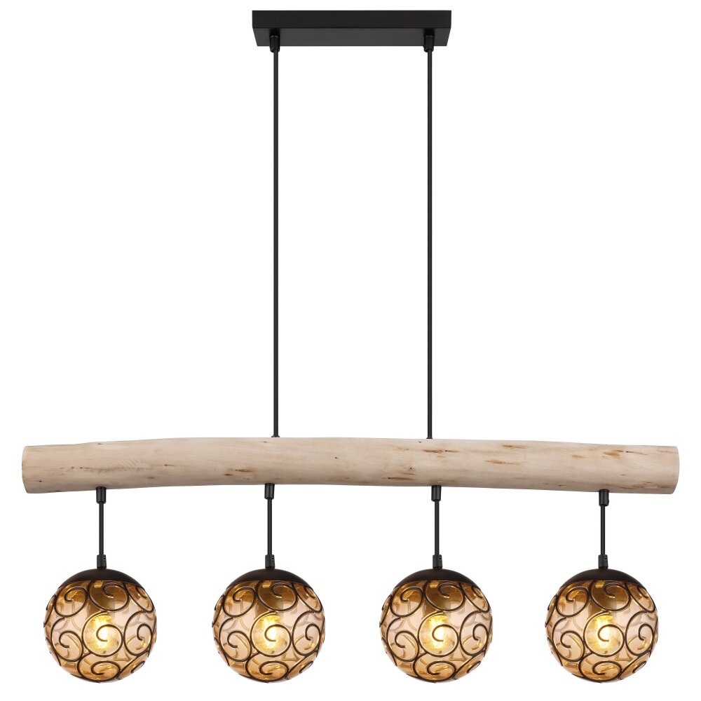 Globo MAXI Pendant Light Ecru, black, 4-light sources