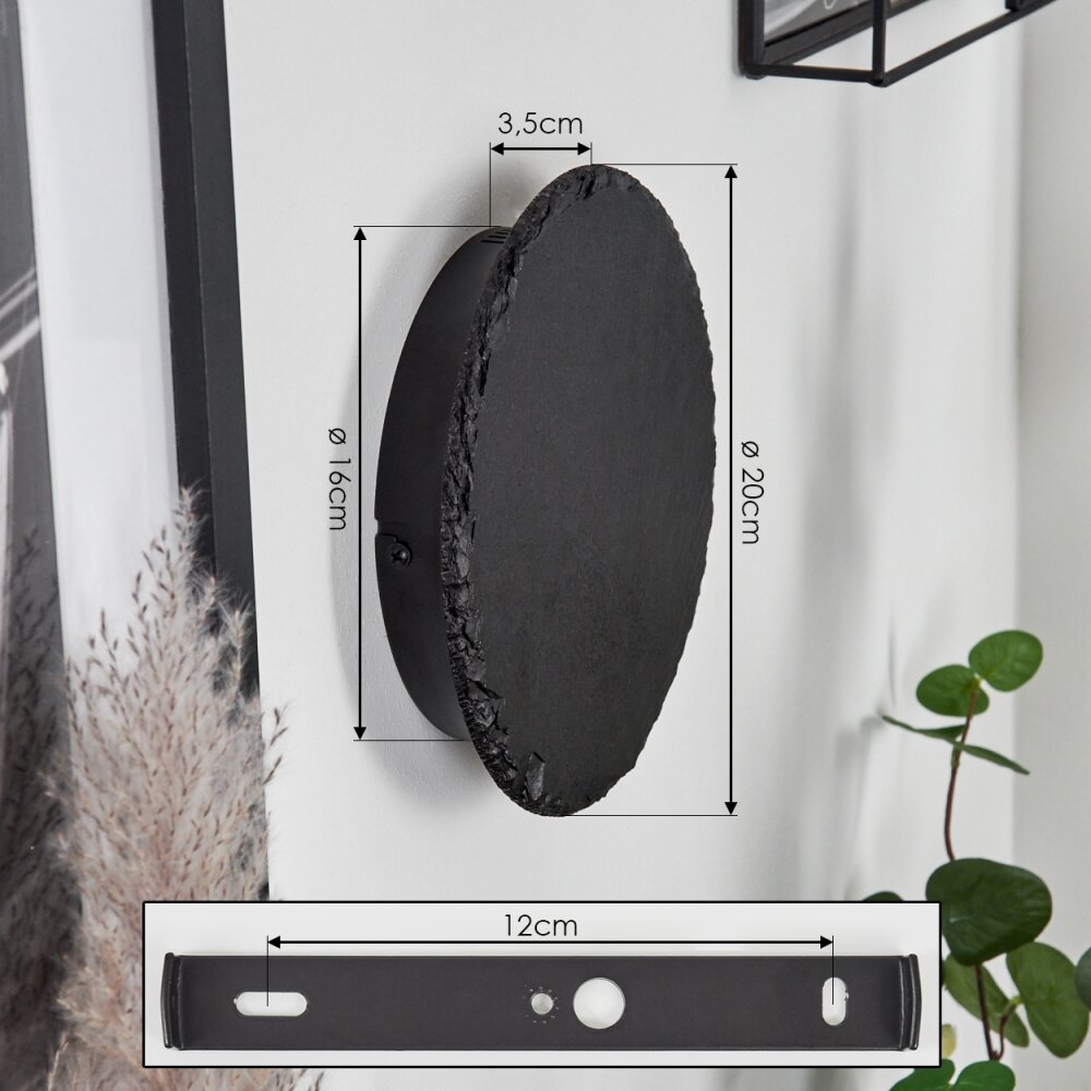 Guadramil Wall Light LED black, 1-light source