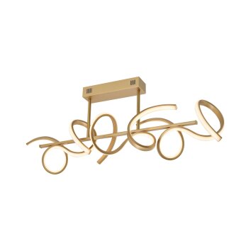 Leuchten Direkt CURLS Ceiling Light LED brass, 3-light sources