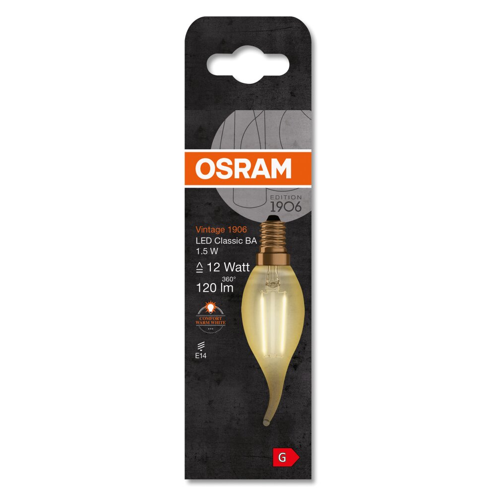 OSRAM Vintage 1906® LED E14 1.5 Watt 2400 Kelvin 120 Lumen