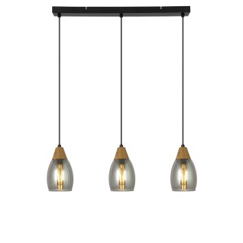 Globo REID Pendant Light black, 3-light sources