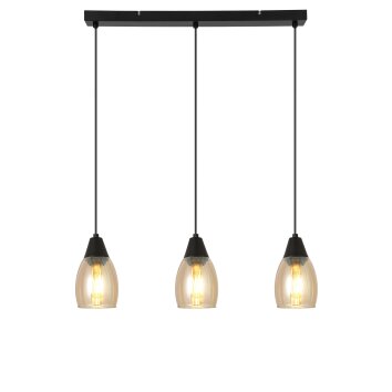 Globo REID Pendant Light black, 3-light sources