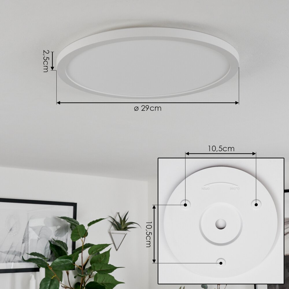 Sasinhosa Ceiling Light LED white, 1-light source, Remote control