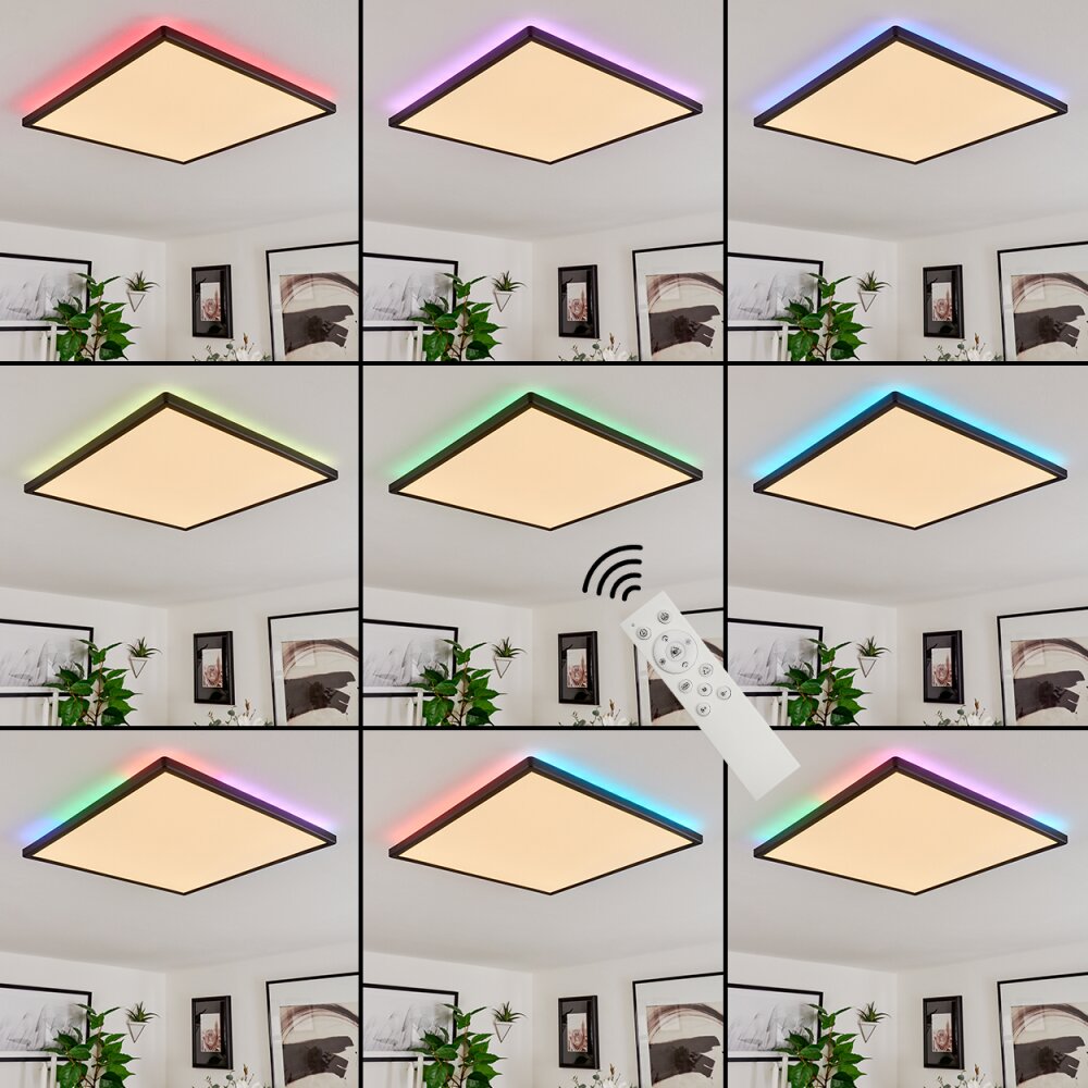 Hortinhas Ceiling Light LED black, 1-light source, Remote control, Colour changer