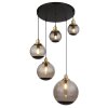 Globo POTTER Pendant Light brass, black, 5-light sources