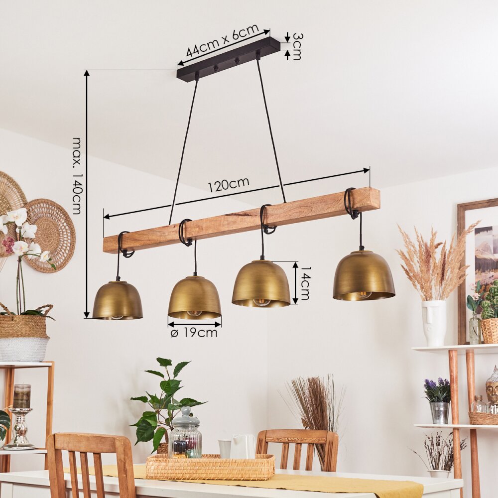 Sontey Pendant Light Ecru, black, 4-light sources