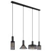 Globo JEDD Pendant Light black, 4-light sources