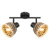 Globo COLLY Ceiling Light black, 2-light sources