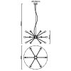 Brilliant Dree Pendant Light black, 18-light sources