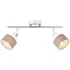 Brilliant Naples Ceiling Light silver, 2-light sources