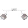 Brilliant Naples Ceiling Light silver, 2-light sources