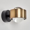 Sapri Wall Light antique brass, black, 1-light source