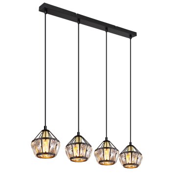 Globo LOIS Pendant Light brass, black, 4-light sources