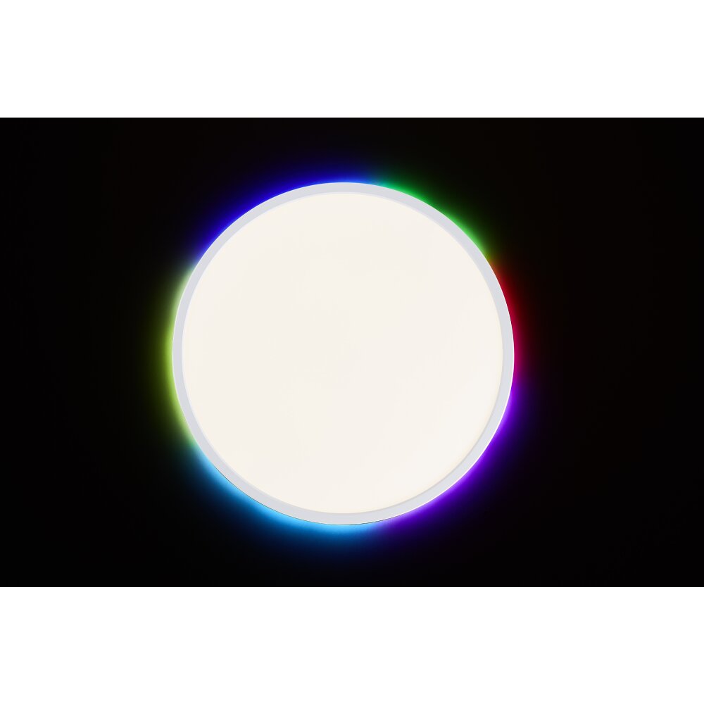 Brilliant Saltery Ceiling Light LED white, 1-light source, Remote control, Colour changer