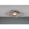 Trio Via Ceiling Light LED Wood like finish, black, 1-light source, Remote control