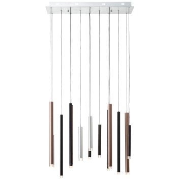 Brilliant Living Cembalo Pendant Light LED brown, 14-light sources