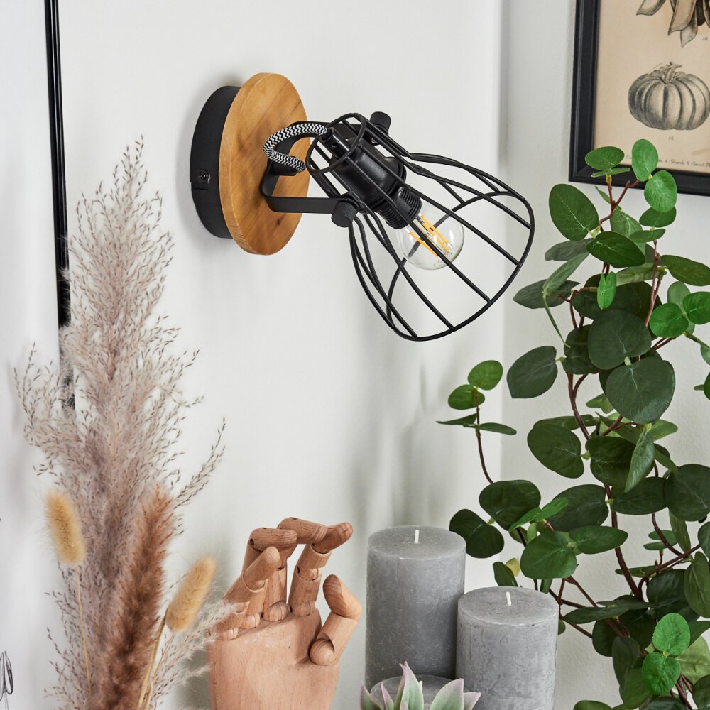 Tros Wall Light Ecru, black, 1-light source
