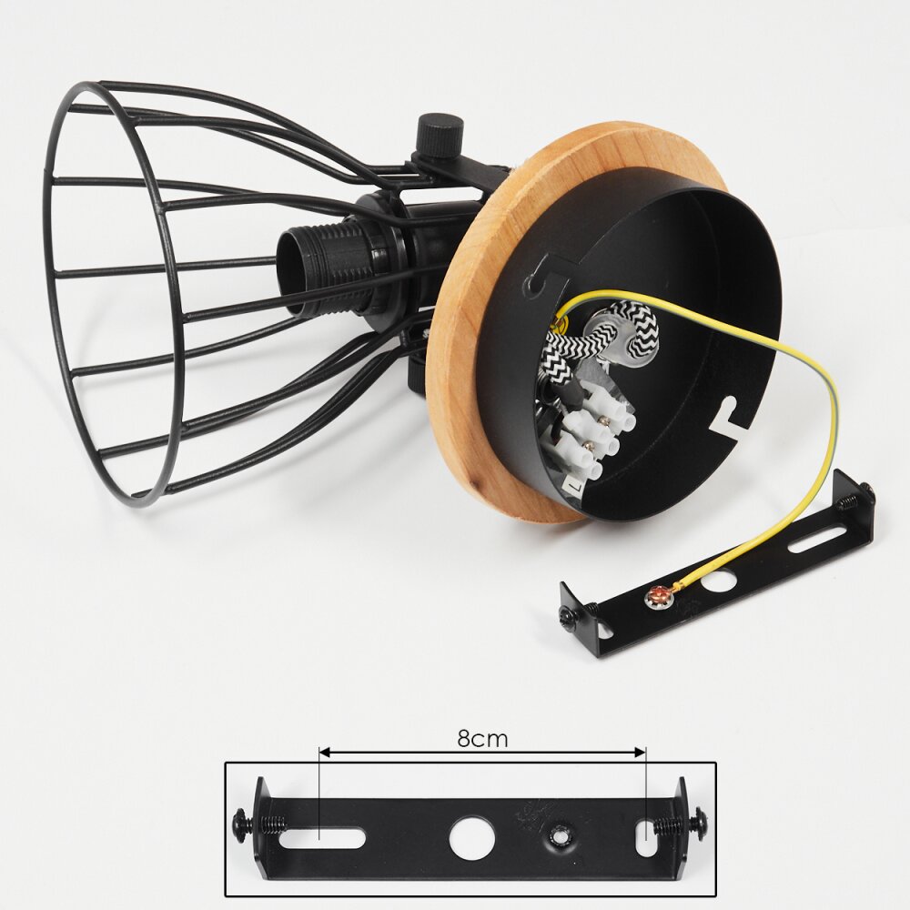 Tros Wall Light Ecru, black, 1-light source