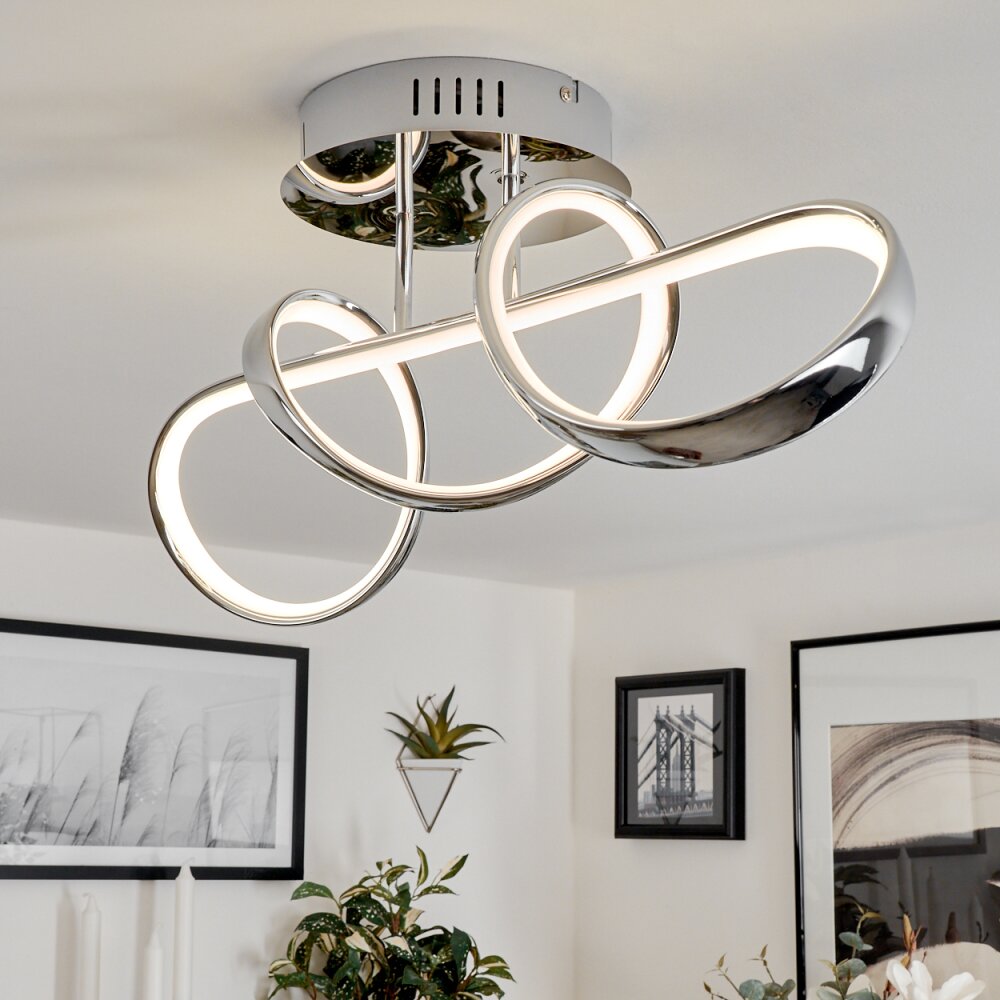 Dauntey Ceiling Light LED chrome, 1-light source