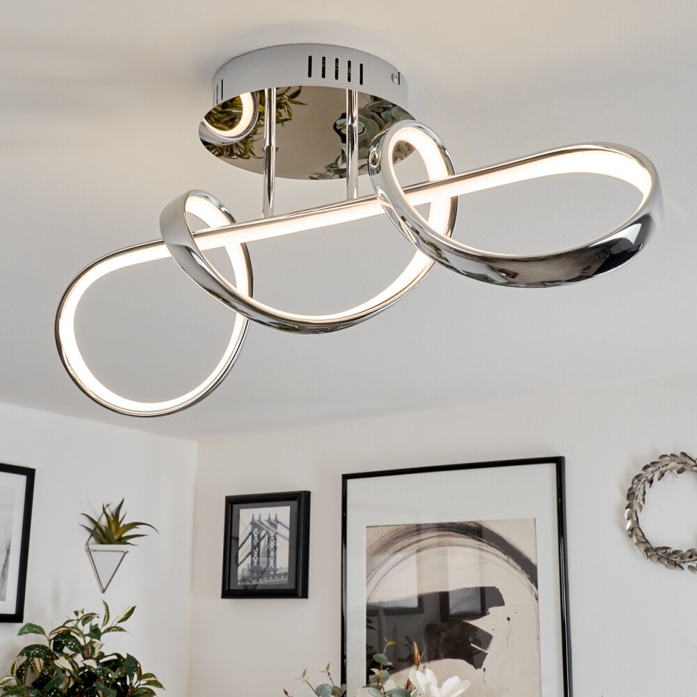 Dauntey Ceiling Light LED chrome, 1-light source