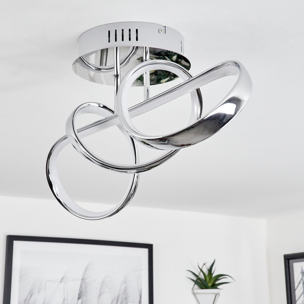 Dauntey Ceiling Light LED chrome, 1-light source