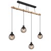 Globo RICHARD Pendant Light Ecru, black, 4-light sources