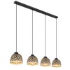 Globo COLLY Pendant Light black, 4-light sources