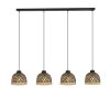 Globo COLLY Pendant Light black, 4-light sources