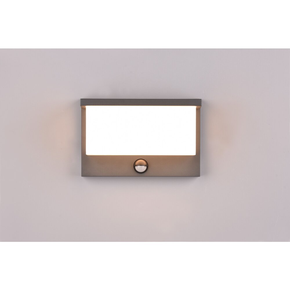 Trio Nestos Outdoor Wall Light LED anthracite, 1-light source, Motion sensor
