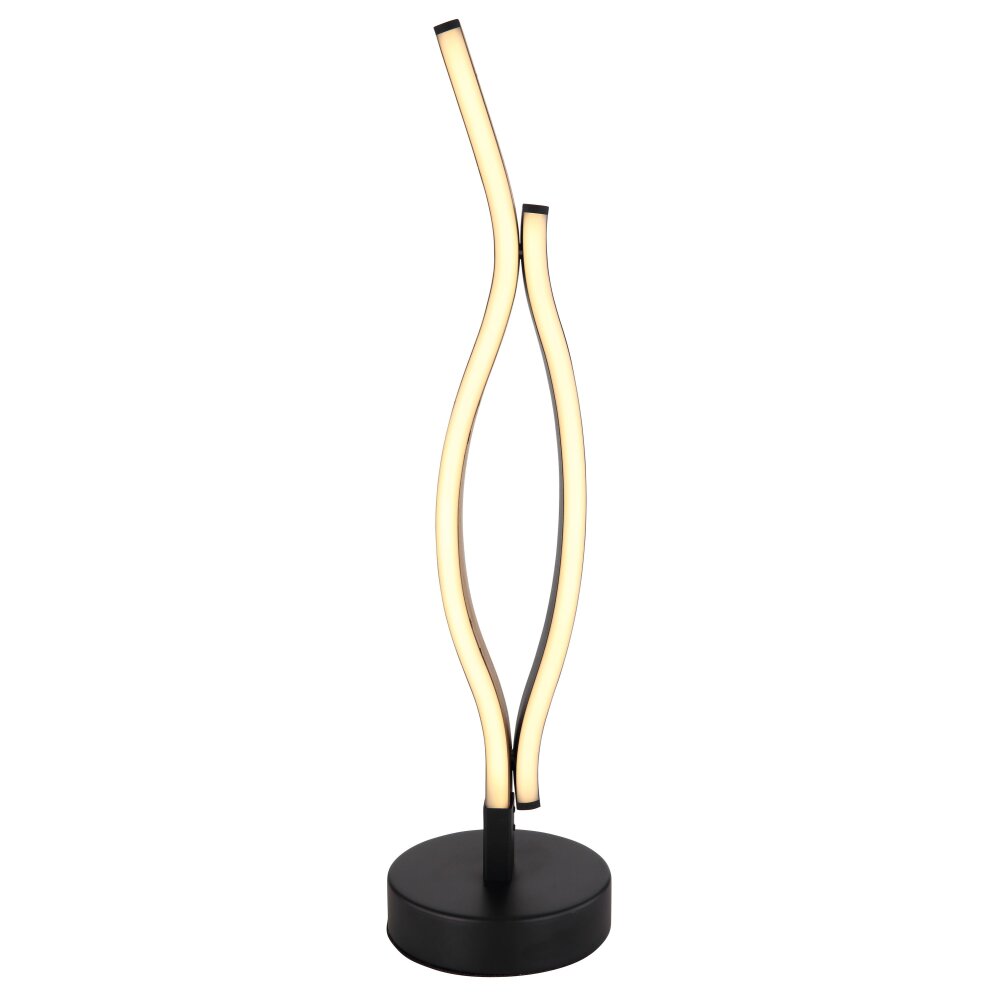 Globo GERONIMO Table lamp LED Wood like finish, black, 1-light source