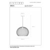 Lucide DANZA Pendant Light black, 1-light source