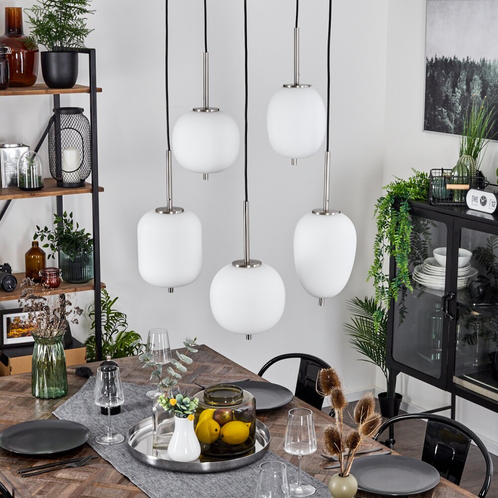 Verbania Pendant Light matt nickel, 5-light sources