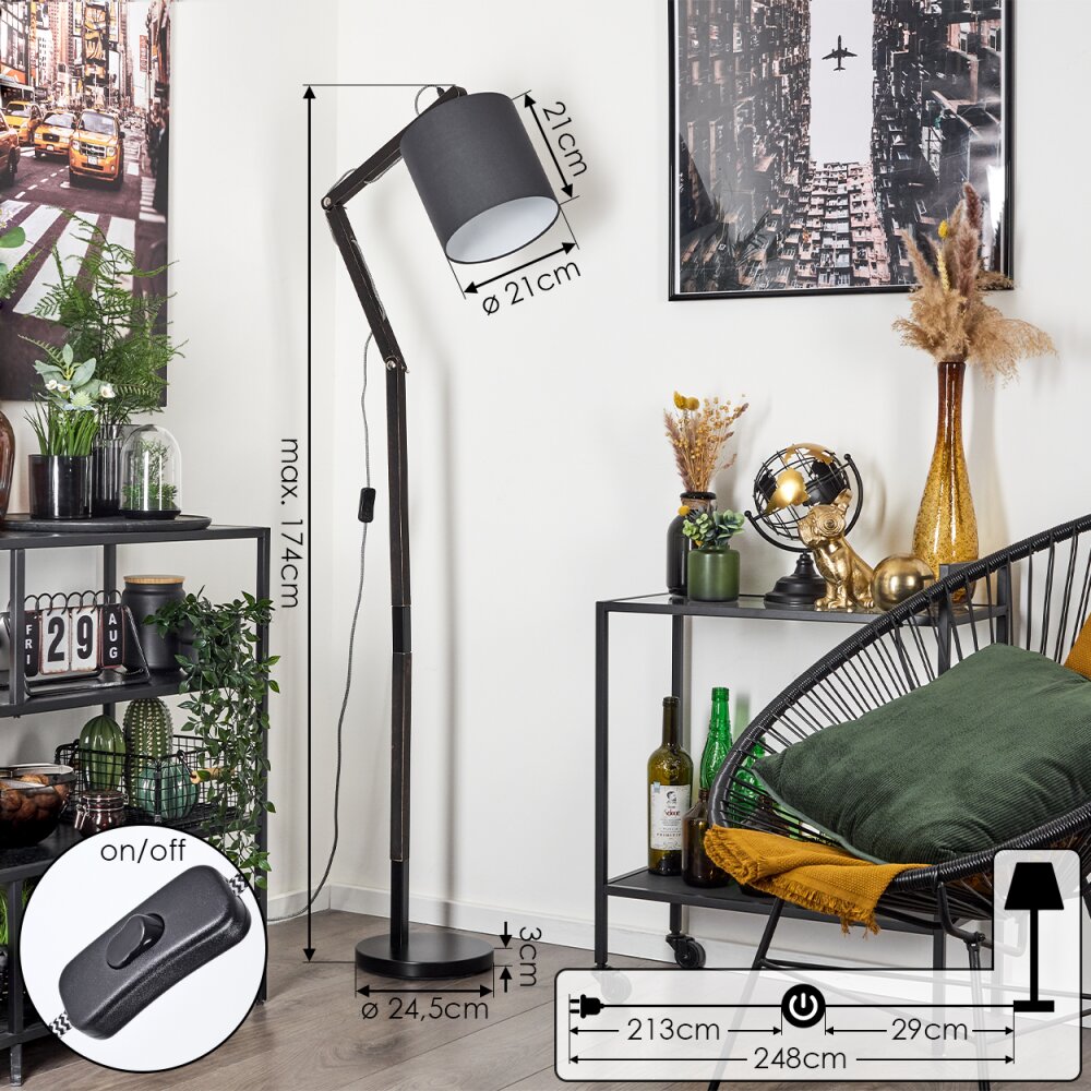 Tukchor Floor Lamp black, 1-light source