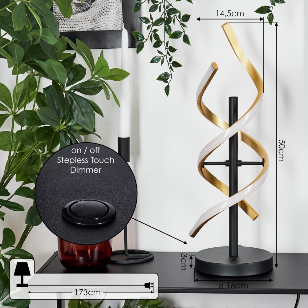 Khovet Table lamp LED black, 1-light source